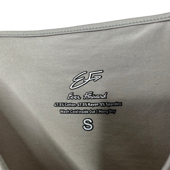 Ever Forward EVRFWD Womens Activewear Tank Top Size Small Gray Cutout Back - Picture 6 of 6